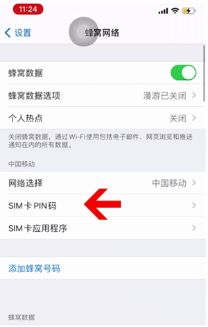 焉耆苹果14维修网分享如何给iPhone14的SIM卡设置密码 